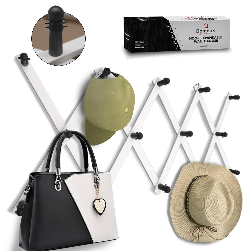 14-Peg Wall Hanger Organizer for Hats & Coats - Space Saving Storage Solution