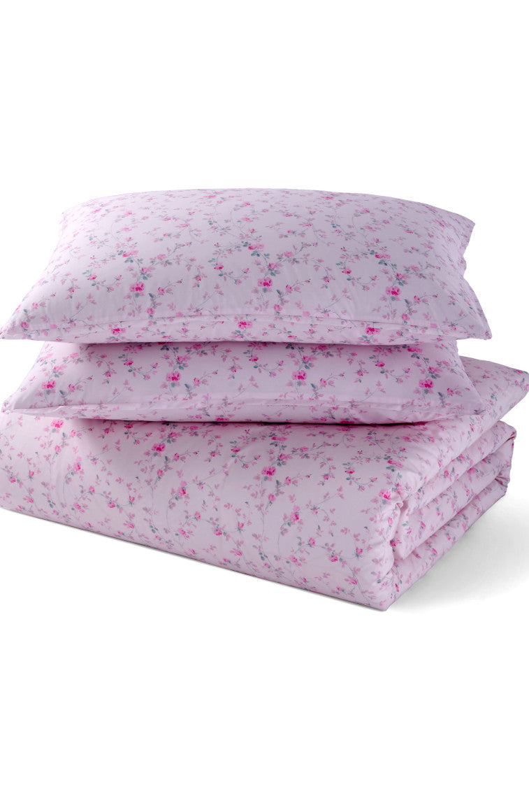 Floral Duvet Cover Set with 2 Pillow Shams - Queen Size, Soft Cotton Bedding Set for Girls & Women - Perfect for Spring & Summer Bedroom Decor