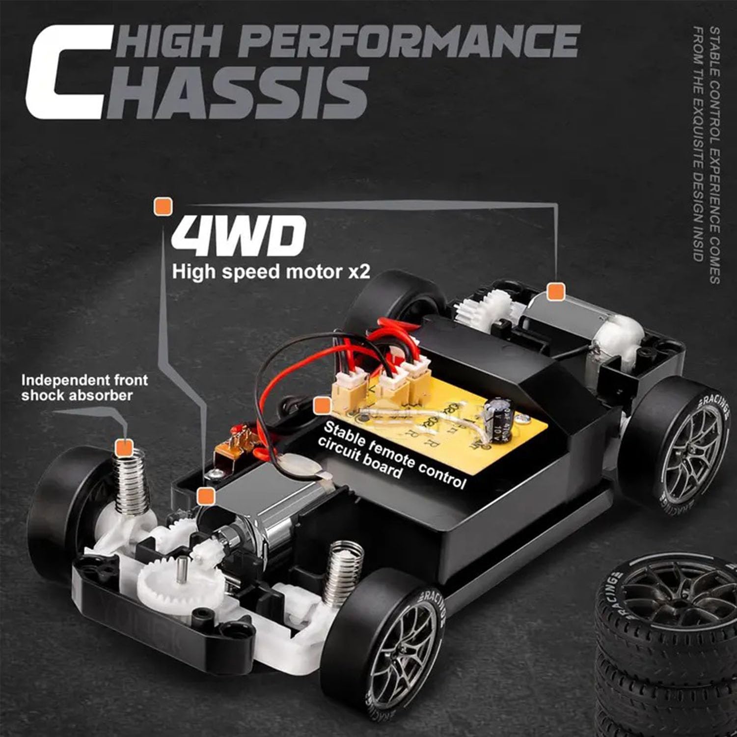 1:20 Scale Retro Drift Master RC Car - 2.4GHz 4WD Remote Control Drifting Vehicle with Roadblocks & Tires (Silver) | Mini RC Drift Car for Adults & Kids | Perfect for Indoor Racing, Backyard Drifting & RC Car Competitions