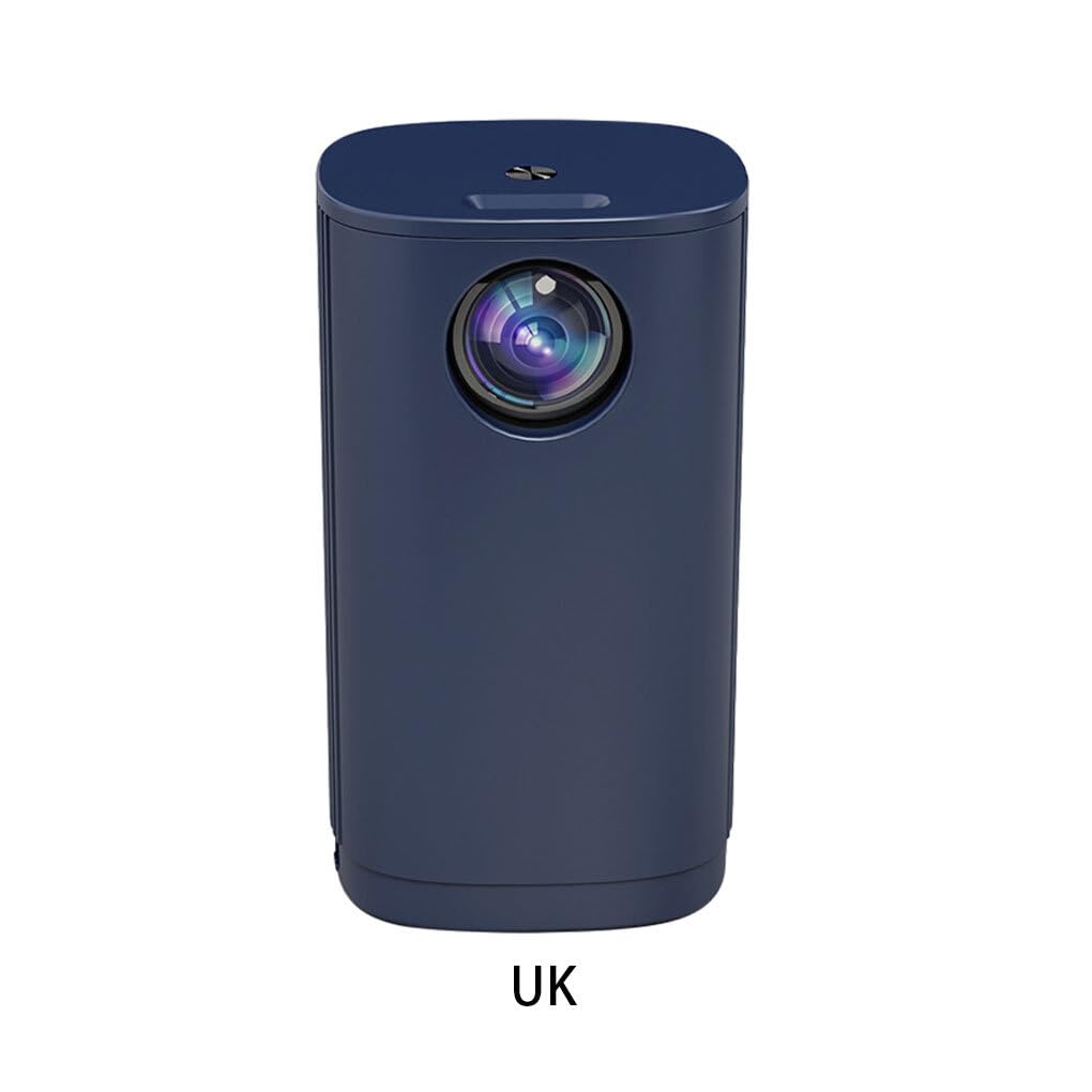 Allayu 1080P HD Mini Projector - Wireless Portable Outdoor Movie Projector with ABS Case for Home Theater, Camping & Backyard Movie Nights - Blue
