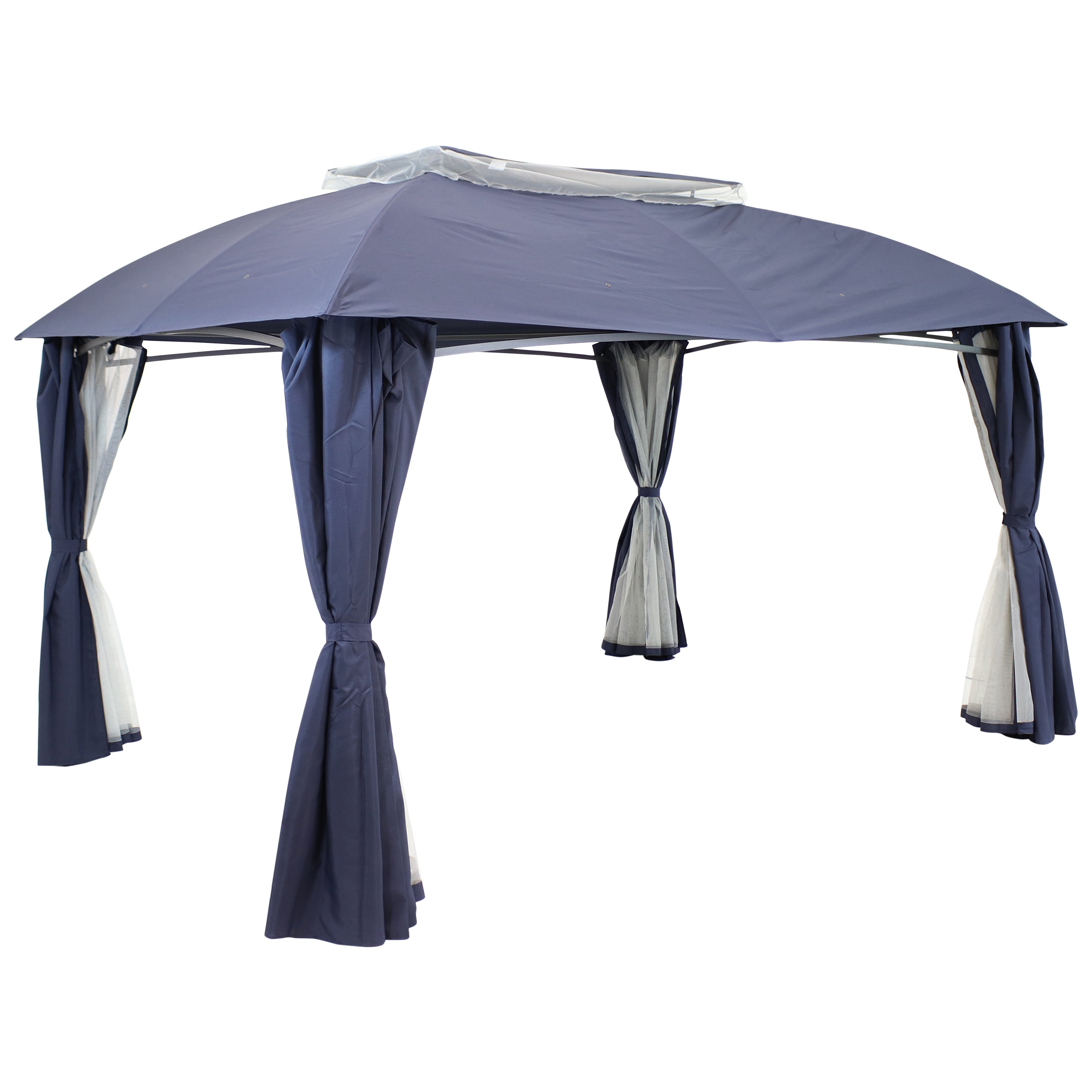 10' x 13' Outdoor Gazebo with Mesh Screens & Privacy Walls - Perfect for Patio, Backyard, and Garden Relaxation