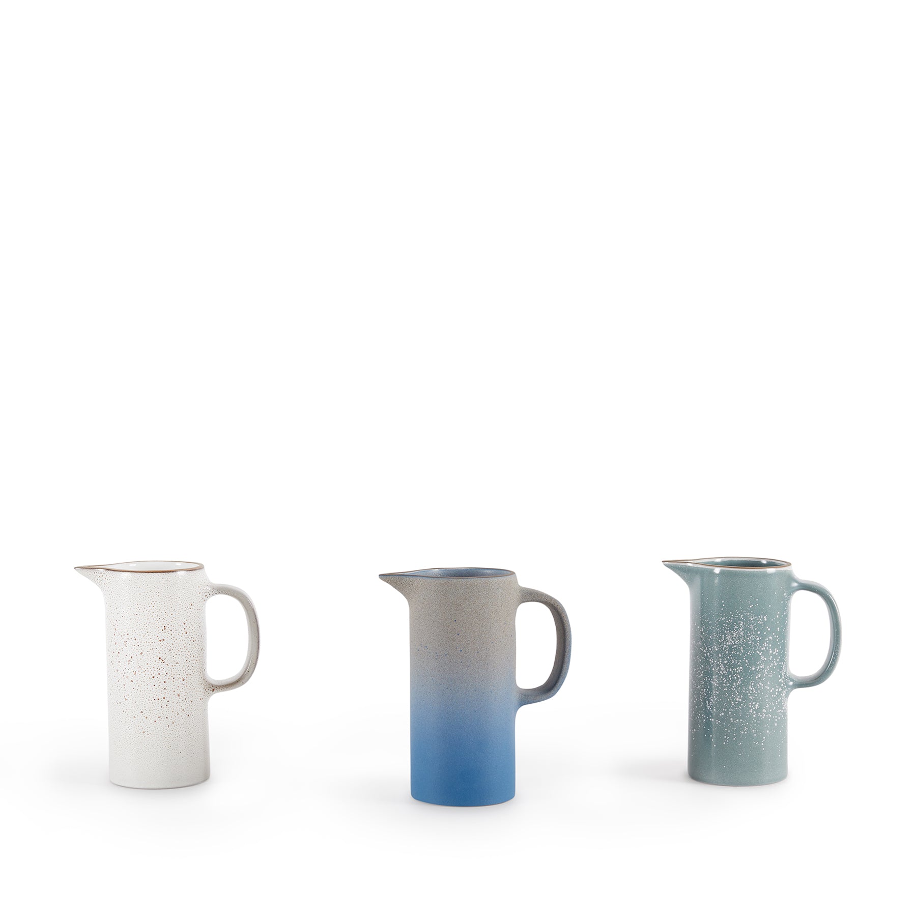 Small Pitcher in Opaque White and Matte Brown - Perfect for Serving Milk, Juice, and Water at Breakfast or Dining Table