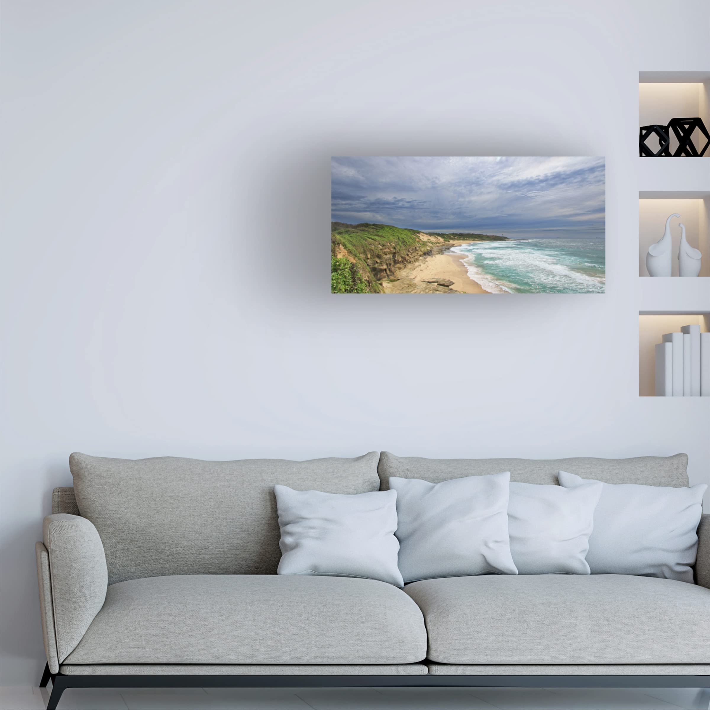 Trademark Fine Art 'Moody Sunday' Canvas Wall Art Print by Beata Czyzowska Young - Modern Abstract Painting for Living Room, Bedroom & Office Decor