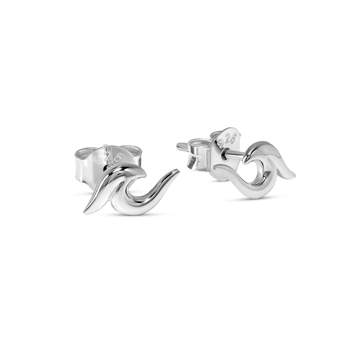 Dainty Wave Stud Earrings for Women - Minimalist Gold Plated Small Hoop Earrings - Perfect for Everyday Wear, Office & Casual Outfits