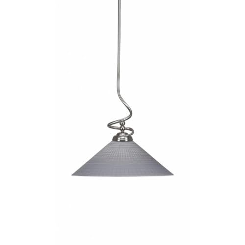 Toltec Lighting Capri 1-Light Brushed Nickel Pendant Light Fixture - Modern Ceiling Light for Kitchen Island, Dining Room & Bedroom (900-BN-4012)