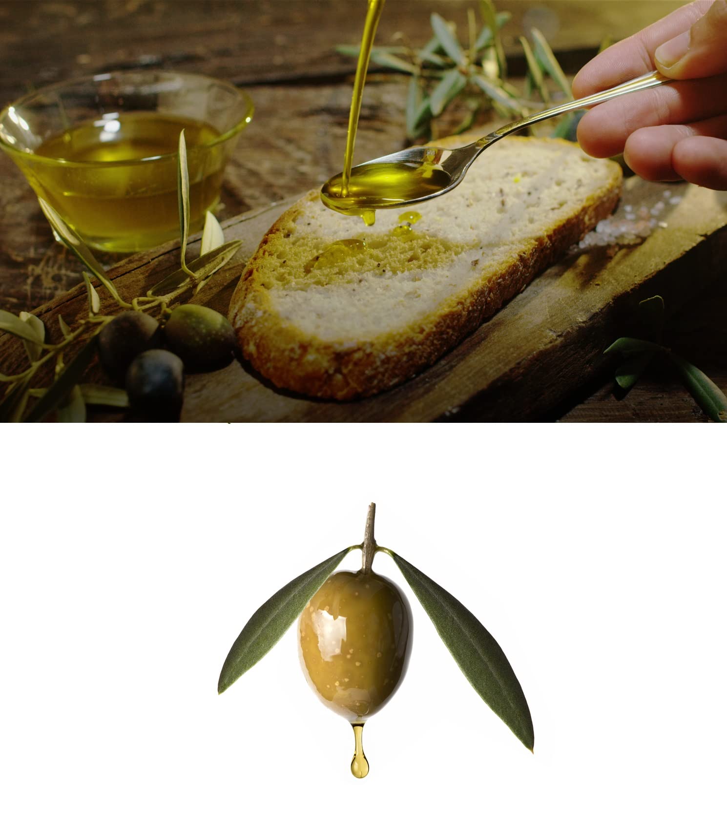Olivar Santamaria Premium Extra Virgin Olive Oil - Cold Pressed Picual Variety from Spain - High Polyphenol Content (5 Liter/169.07 Fl Oz) - Ideal for Salad Dressings, Cooking, Frying, Marinades & Healthy Mediterranean Diet