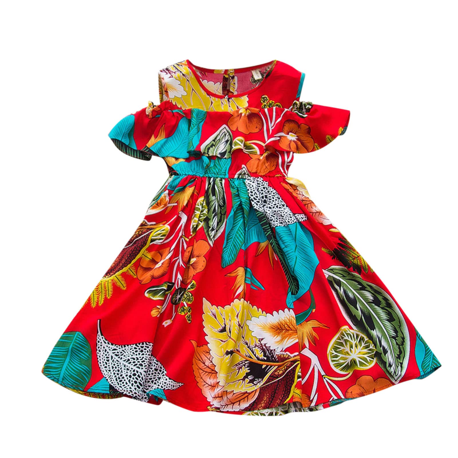 Floral Print Toddler Sundress for Girls - Princess Summer Dress for Baby & Kids - Casual Outfit for Beach, Park & Playdates