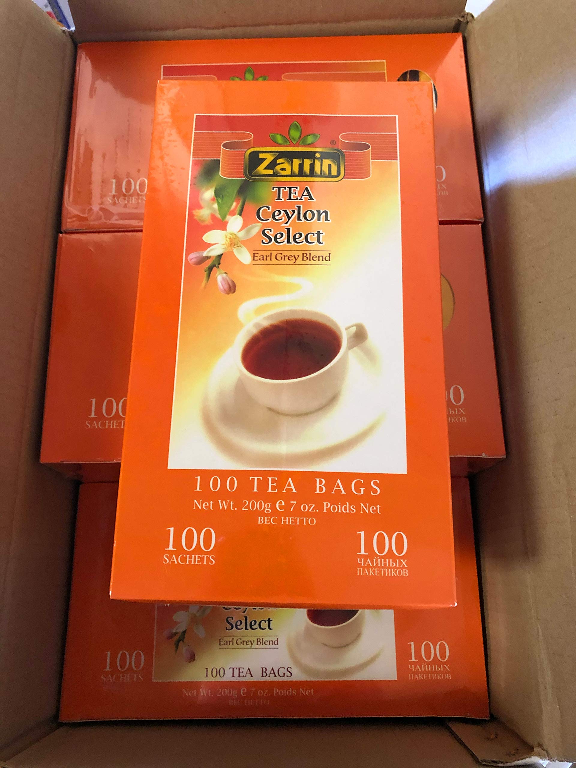 Premium Zarrin Tea Ceylon Earl Grey Black Tea Blend - 100 Individually Wrapped Tea Bags for Home, Office & Gifting | Aromatic Loose Leaf Tea Alternative | Perfect for Afternoon Tea, Relaxation & English Tea Parties