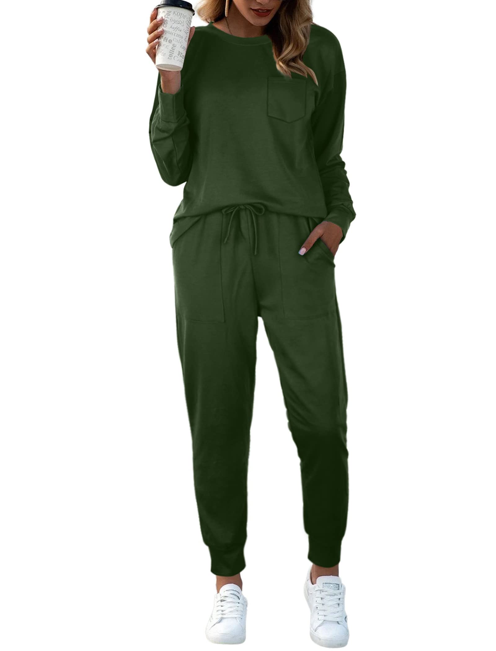 Bofell Women's 2-Piece Lounge Set - Soft Travel Outfits & Trendy Sweatsuits, Comfy Pajama Set for Home, Vacation & Casual Wear 2024