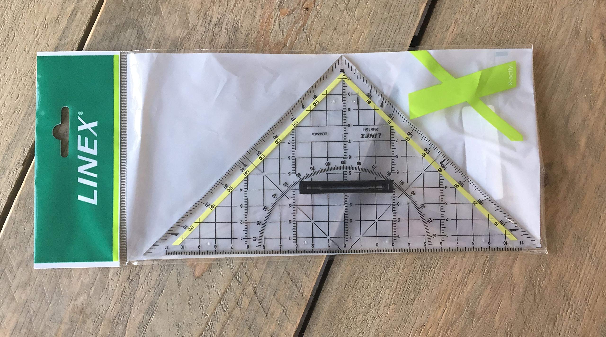 22cm Geometry Triangle Ruler with Removable Handle - Transparent Plastic Drafting Tool for Students, Architects & Engineers - Perfect for Math Class, Technical Drawing and DIY Projects