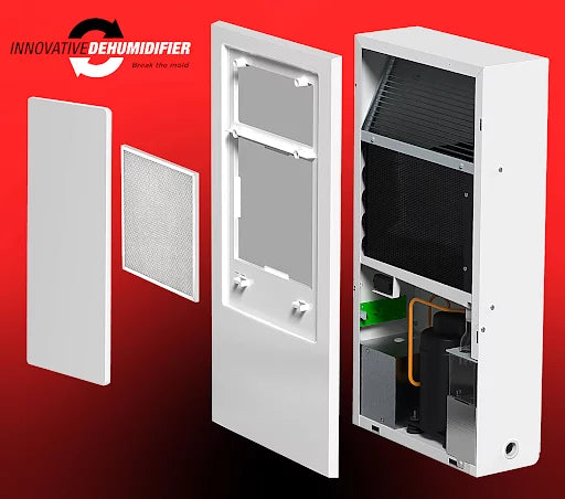 IW25 5 In-Wall Dehumidifier - Energy Efficient & Quiet Moisture Control for Basements, Bathrooms & Small Spaces