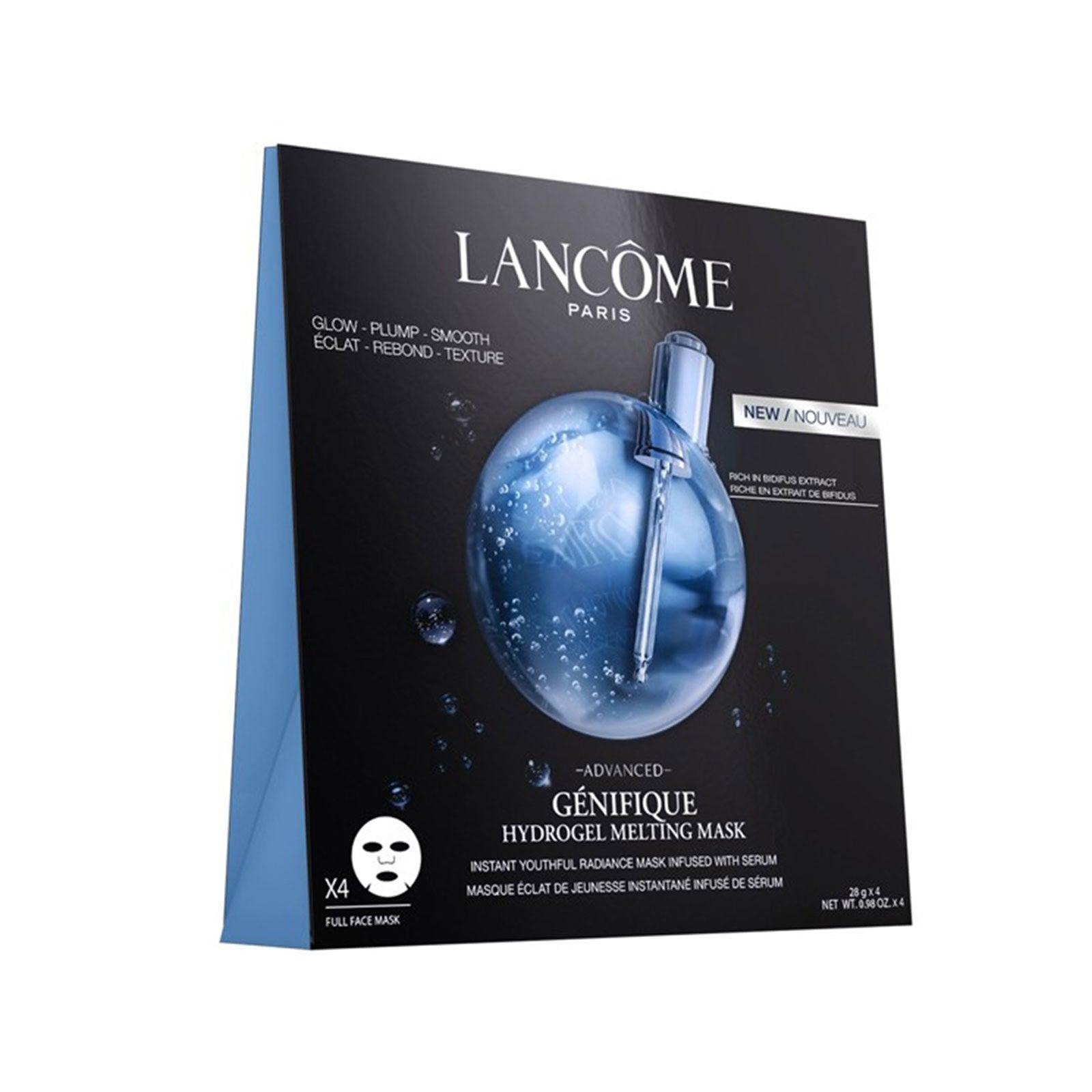 Lancôme Advanced Génifique Hydrogel Melting Mask - 4 Pack (28g Each) | Hydrating & Anti-Aging Face Mask for Glowing Skin | Perfect for Night Routine & Spa Days