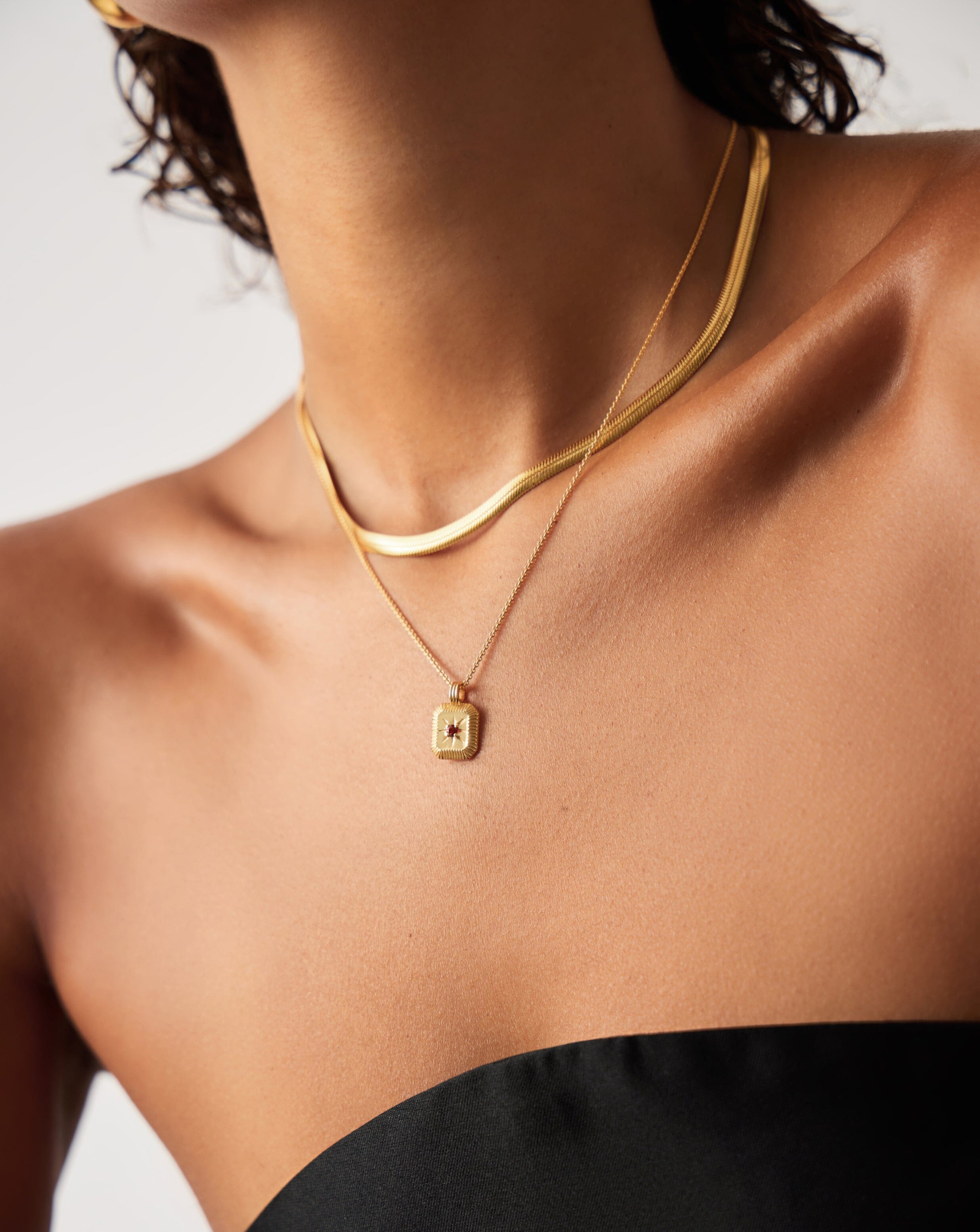 January Birthstone Pendant Necklace - 18k Gold Vermeil Garnet Jewelry for Women | Elegant Gift for Birthday, Anniversary & Special Occasions