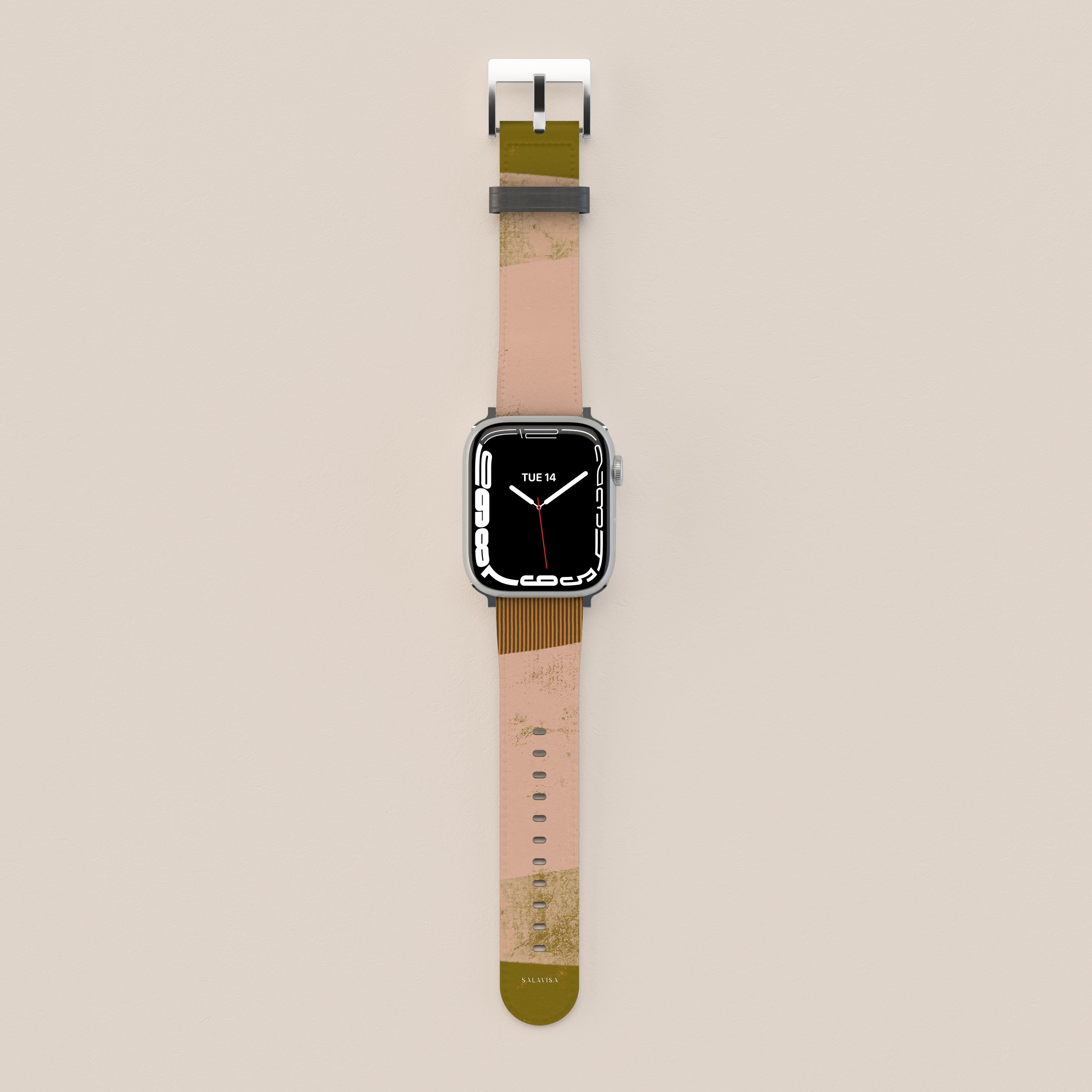Organic Olive Green Apple Watch Band - Eco-Friendly, Soft & Comfortable for Workouts, Running & Daily Wear