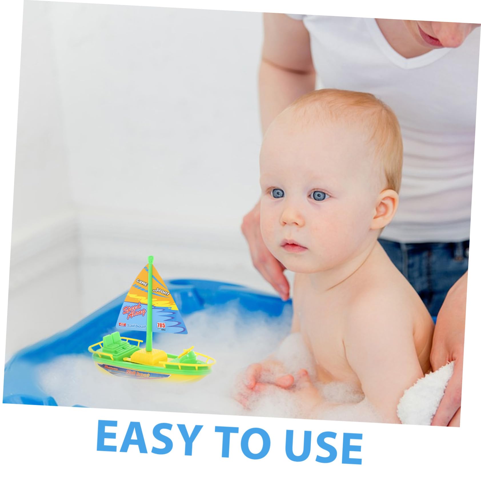LALADEFIEE Bath Speed Boat Toy - Fun Water Play & Bathtub Toys for Babies & Toddlers - Durable Plastic Bathroom Toy for Kids - Perfect for Pool, Beach & Indoor Water Play