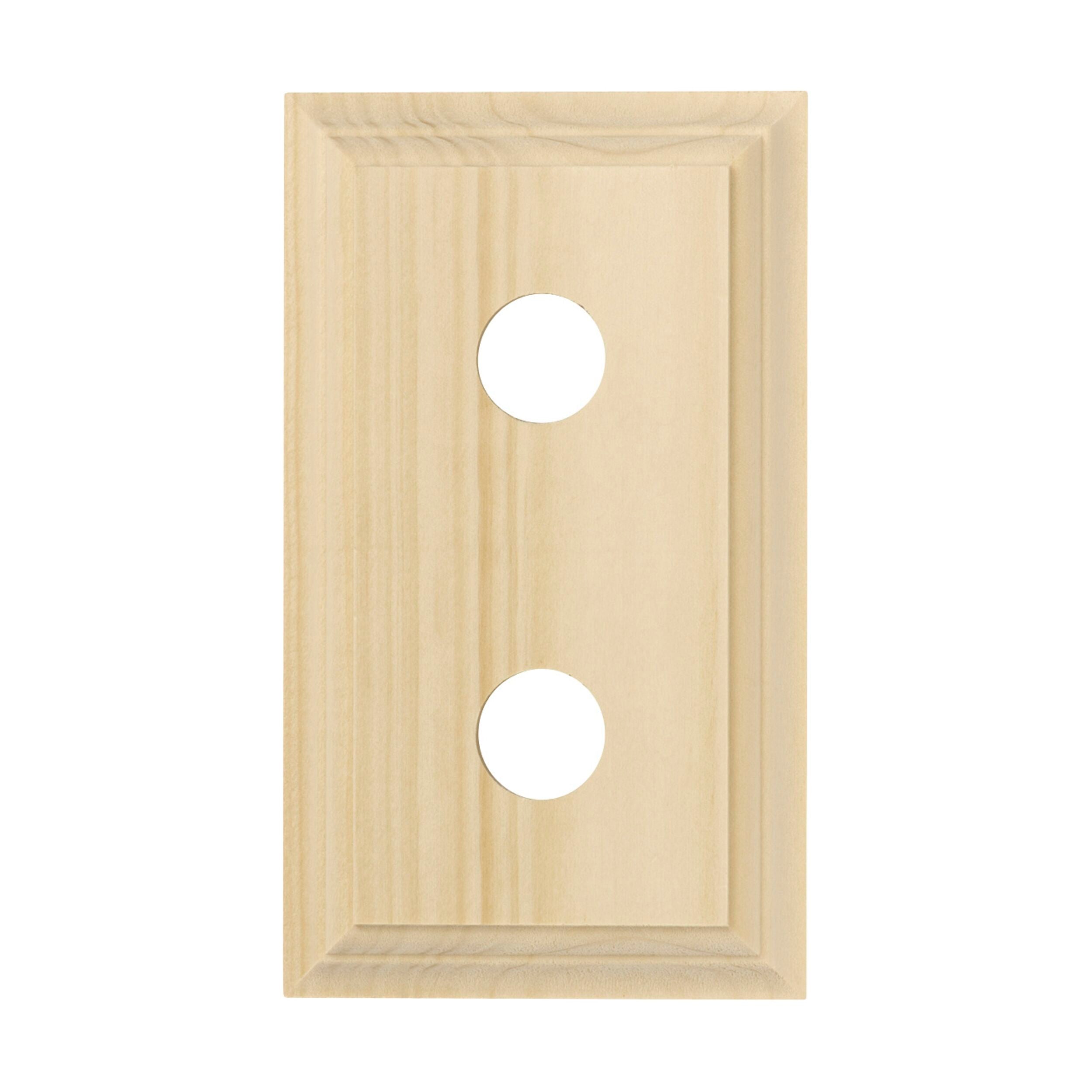 5422 Switch Socket Block - Classic Double Pine Design (H90xL155mm) - Ideal for Home Renovation & Electrical Upgrades