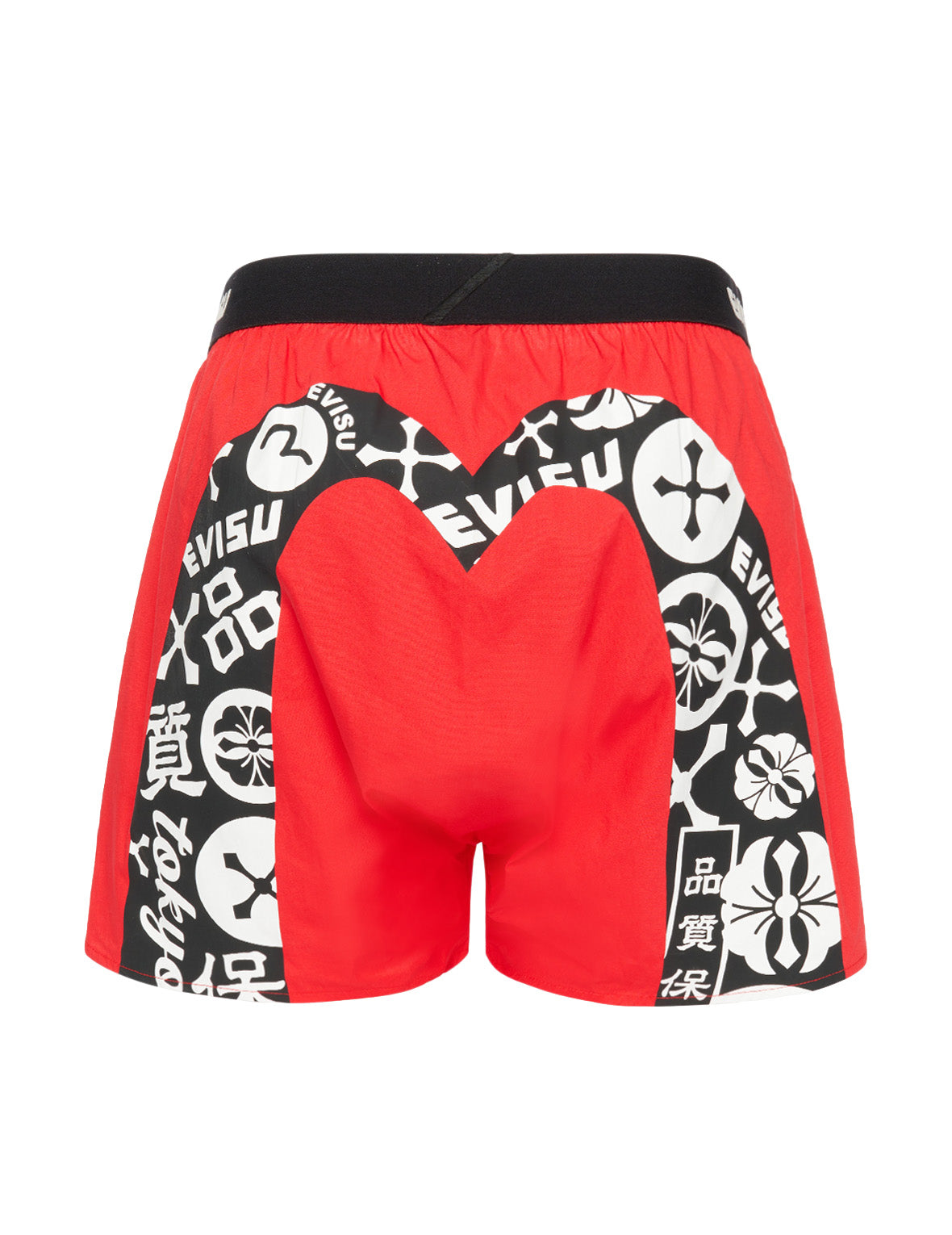 Japanese Kamon Pattern Daicock Print Boxer Shorts - Comfortable Cotton Underwear for Men, Perfect for Casual Wear, Lounge & Sleep
