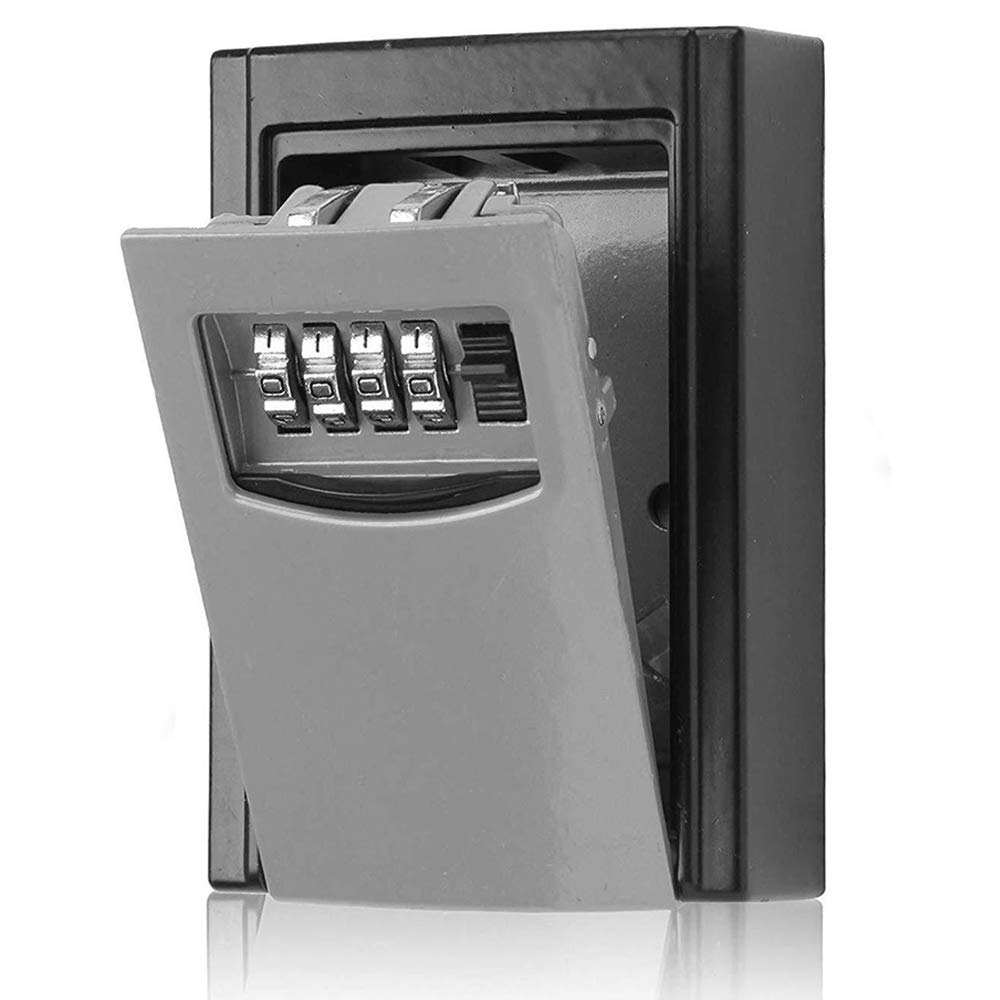 Secure Outdoor Key Lock Box - Aluminum Alloy Combination Key Safe with Code for House Keys | Wall Mount & Door Knob Mount | Ideal for Spare Key Storage, Vacation Homes & Airbnb Rentals