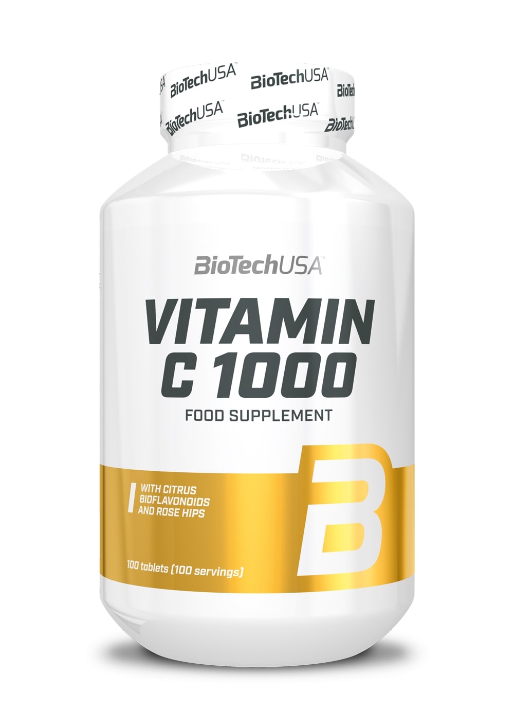 BioTechUSA Vitamin C 1000mg - 100 Tablets for Immune Support & Antioxidant Protection - Daily Supplement for Adults - Boost Energy & Skin Health - Perfect for Cold Season & Gym Recovery