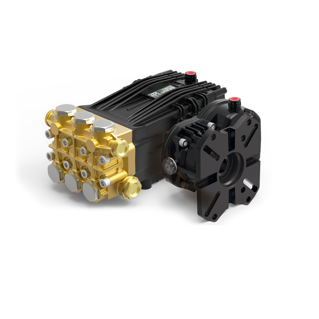 UDOR BKC15/30GR High Pressure Pump with Gearbox Reduction - Direct Mount 1 Shaft 4.0 GPM 4350 PSI - Ideal for Industrial Cleaning, Agriculture Irrigation & Water Transfer Systems