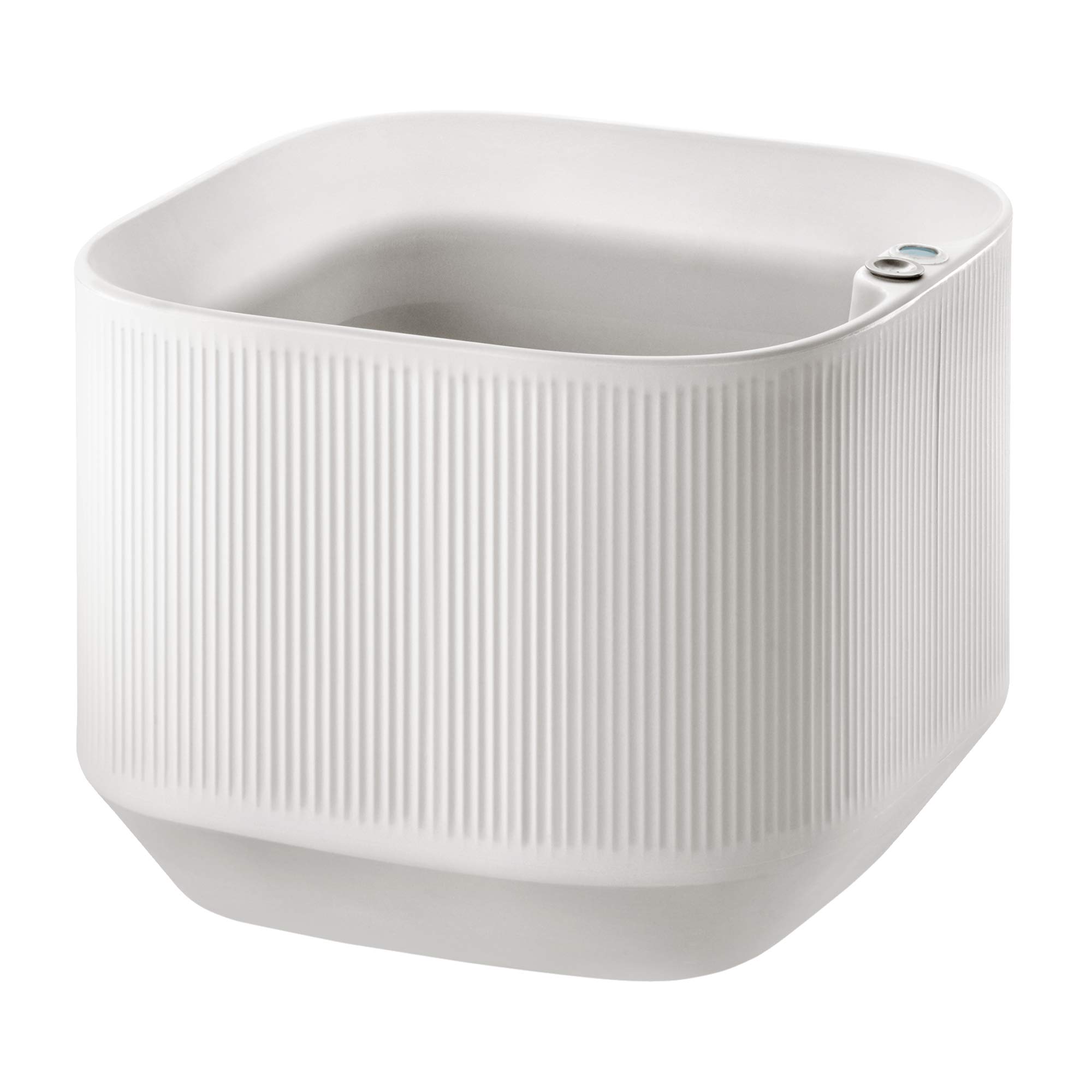 **Crescent Garden Modular Trough Planter Box - Self-Watering Indoor & Outdoor Plant Pot, Modern Alpine White Planter for Herbs, Flowers & Succulents**