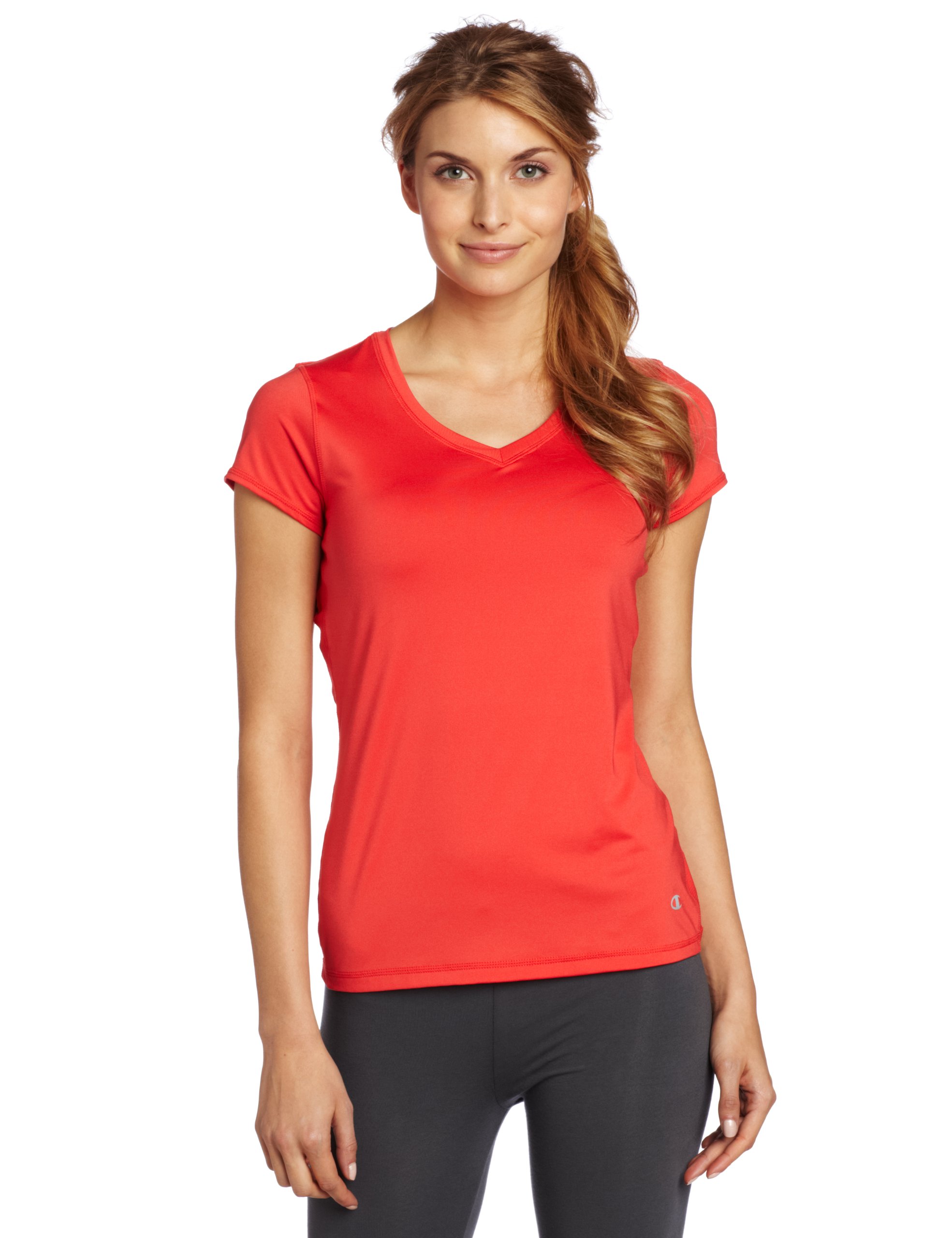 Champion Women's Double Dry Performance Workout T-Shirt - Moisture Wicking Athletic Top for Gym, Running & Yoga