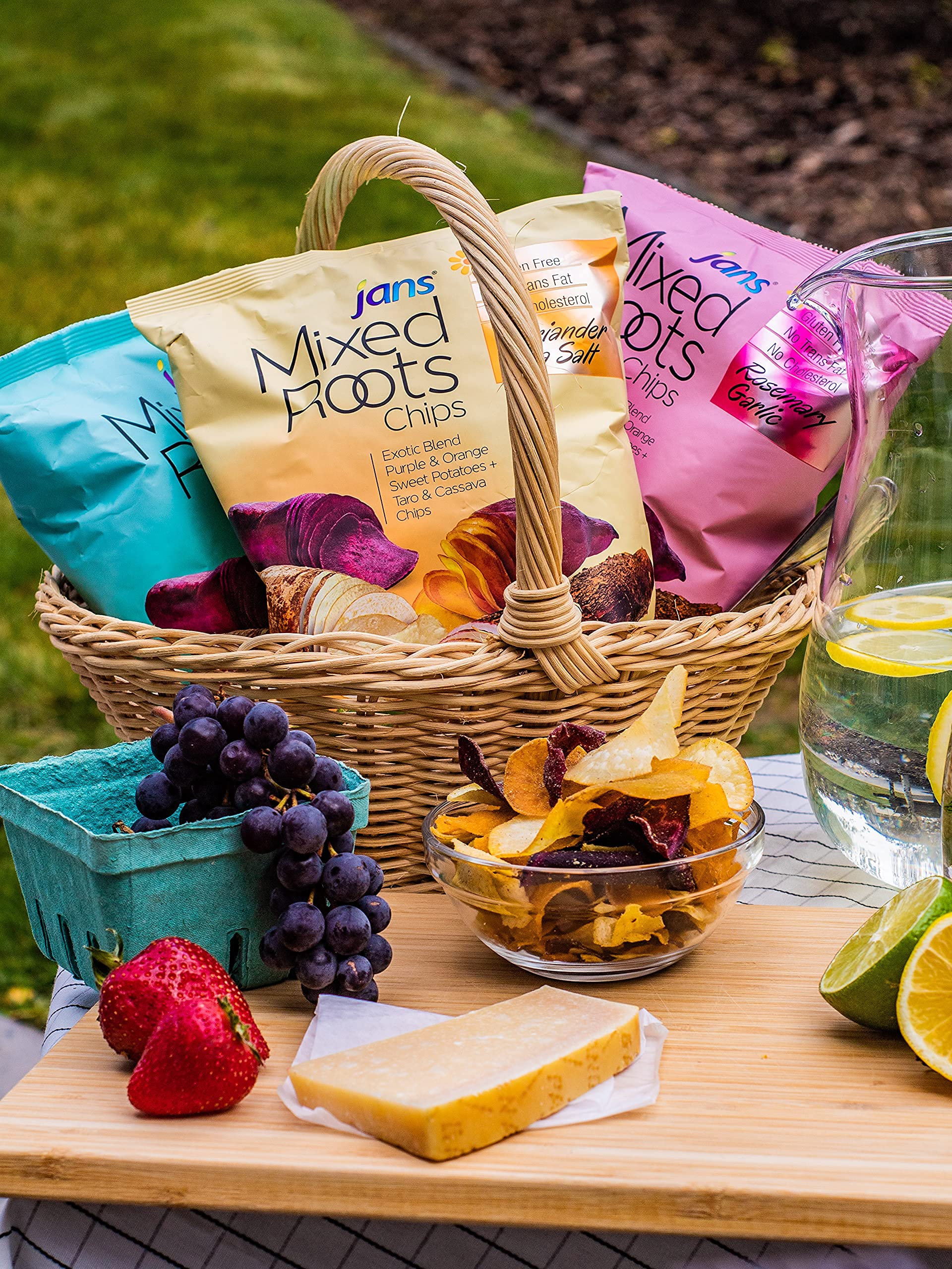 Mixed Roots All Natural Vegetable Chips - Salt & Vinegar Flavor, 2.8 oz | Gluten-Free, Vegan Snack for Parties, School Lunches & Healthy On-the-Go Eating