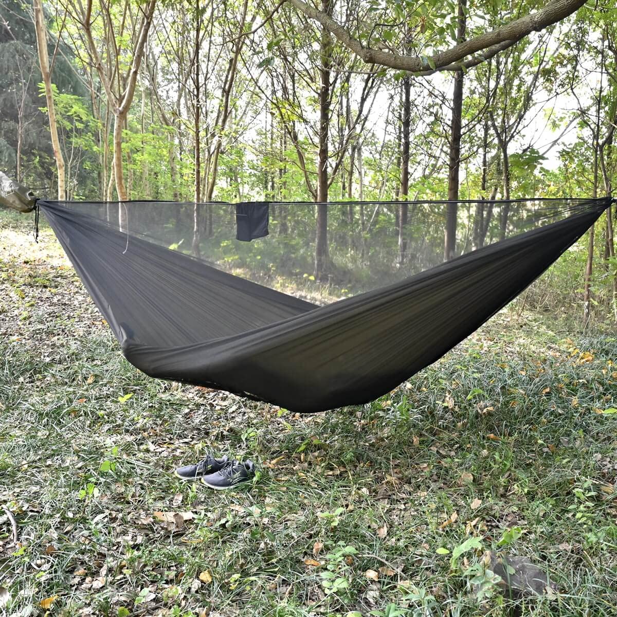 Onewind 11' Camping Hammock with Underquilt - Lightweight Portable Full-Length Outdoor Sleeping System in OD Green - Perfect for Backpacking, Hiking & Camping Adventures