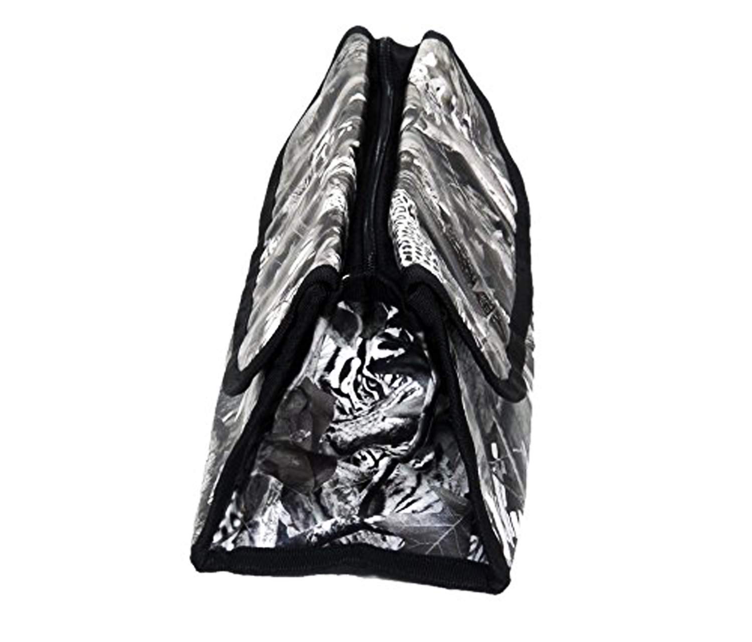 Kuber Industries Waterproof Travel Toiletry Bag - Black Cosmetic Organizer for Makeup, Shampoo, Skincare | Perfect for Airplane Carry-On, Gym, Camping & Vacation Trips