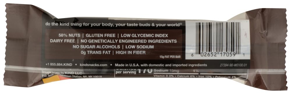 KIND Nuts & Spices Protein Bars - Dark Chocolate Mocha Almond Flavor - Gluten Free Snack - 24 Count Pack - Perfect for Office, Gym & Travel Snacking
