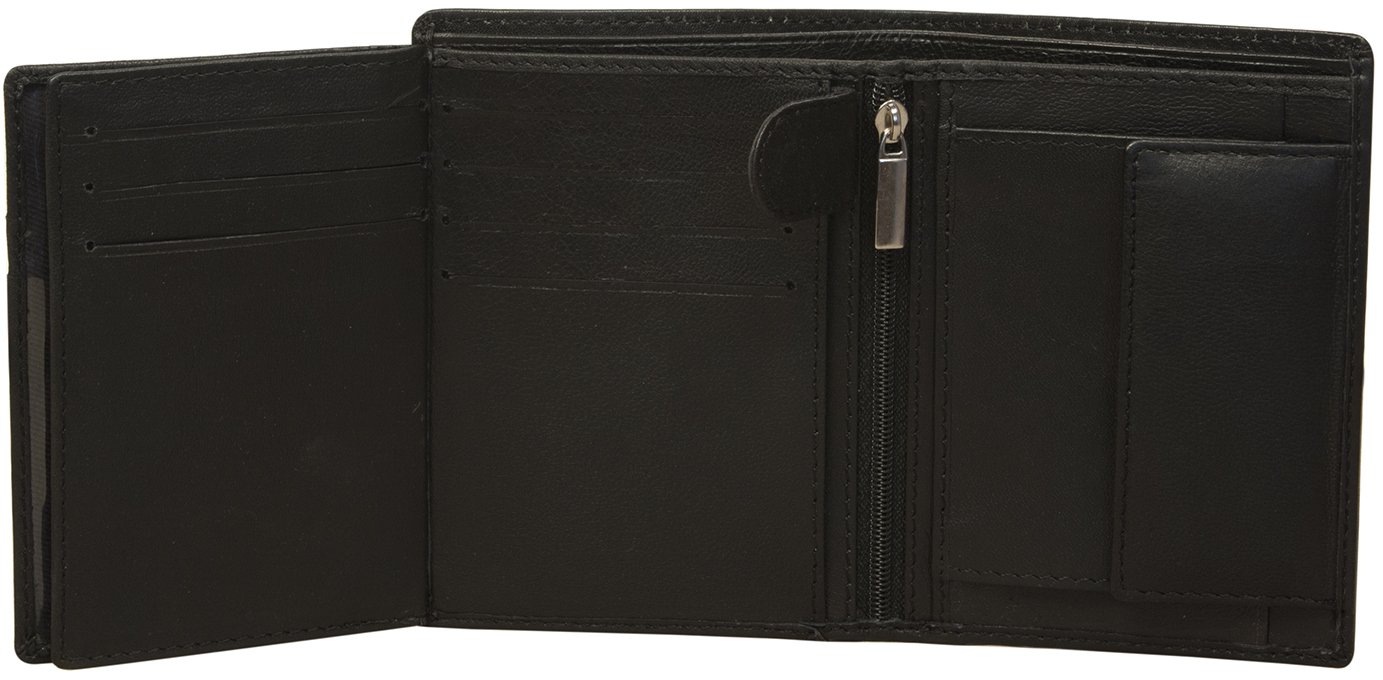 Sakkas Genuine Leather Tri-Fold Wallet for Men & Women - 9 Credit Card Slots RFID Blocking - Perfect Gift for Birthday, Anniversary & Travel (Includes Gift Bag)