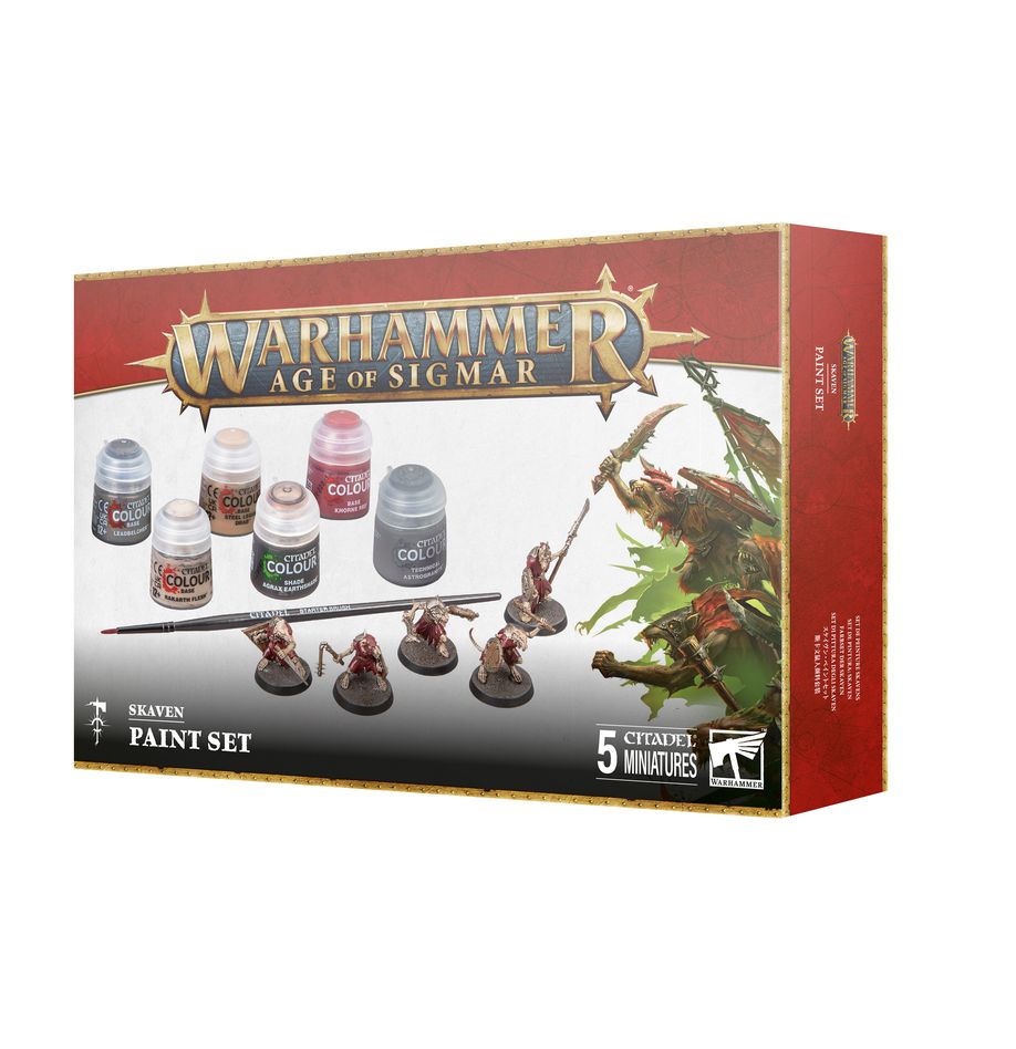 Age of Sigmar Skaven Paint Set (2024) - Premium Miniature Painting Kit for Warhammer Fantasy Battles - Perfect for Tabletop Gaming & Model Collectors