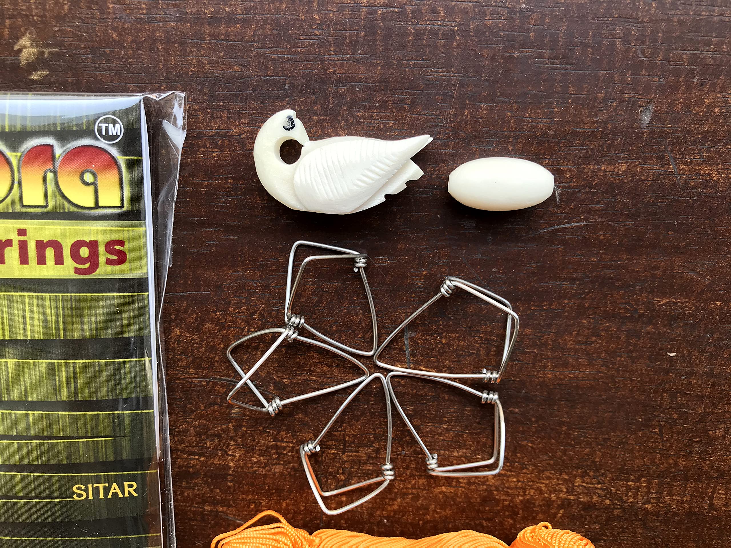 Premium Sitar Accessories Kit - Strings, Mizrab, Fret Thread & Tuning Beads for Professional Players | Perfect for Practice, Performances & Studio Recording