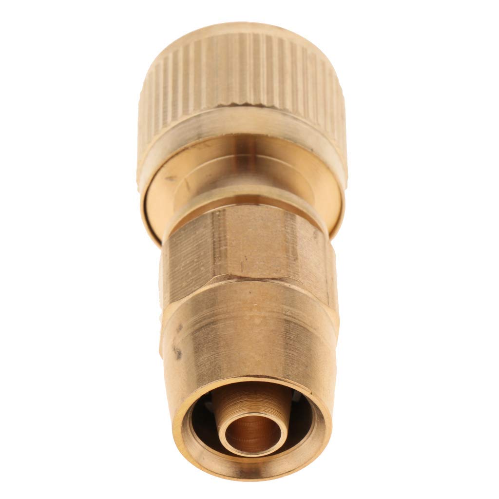 2-Pack Brass Garden Hose Quick Connect Adapters - Expandable & Standard Hose Repair Fittings for Outdoor Watering, Sprinklers & Irrigation Systems