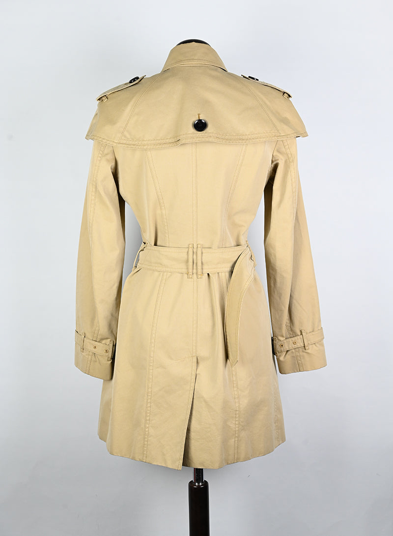 Burberry Trench Coat 7/8 Length Beige - Size 38 | Classic Waterproof Trench Coat for Women | Perfect for Office, Travel & Fall Fashion