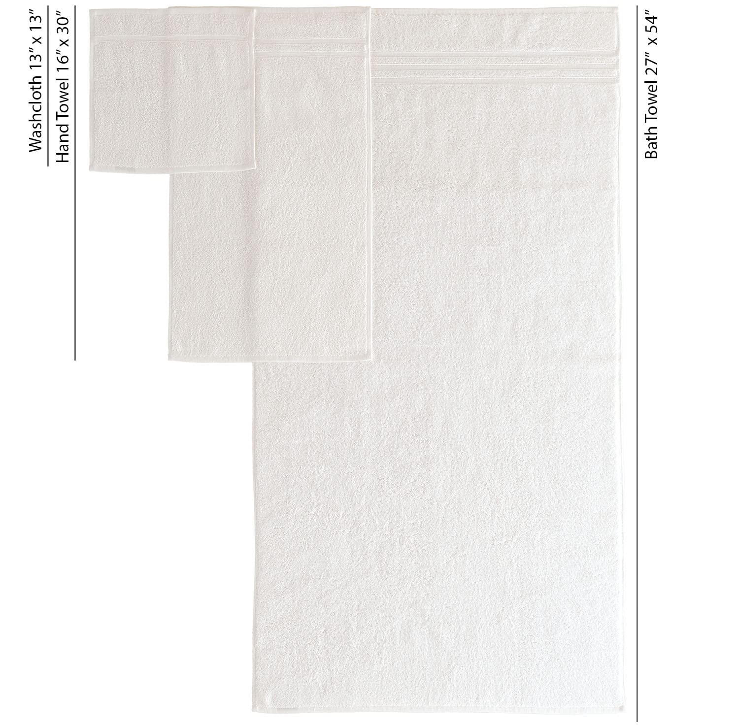 Premium 6-Piece Turkish Cotton Bath Towel Set - 2 Bath Towels, 2 Hand Towels & 2 Washcloths | Ultra Soft, Highly Absorbent Linen Cream Towels for Spa, Bathroom & Luxury Home Use (Sea Salt Color)