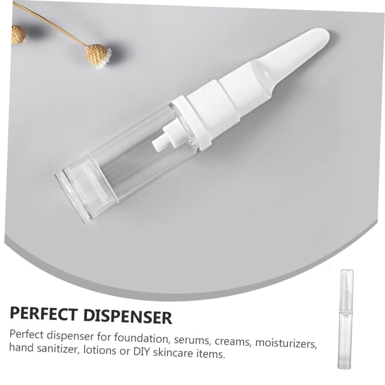iPetboom 10-Piece Airless Cosmetic Jars Set - Vacuum Eye Cream Bottles & Lotion Containers (Plastic, Leak-Proof) - Perfect for Skincare, Travel & Salon Use