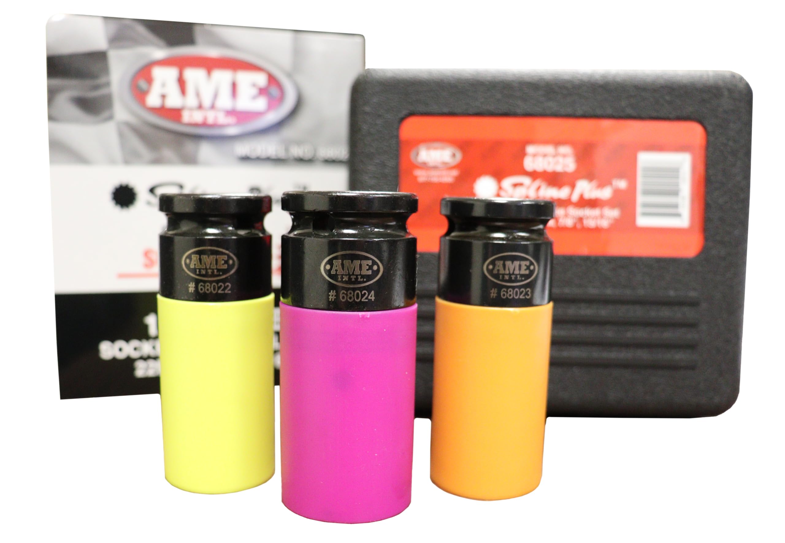 AME INTL 68025 Spline Plus Socket Set for SUV & Light Truck - Professional Automotive Repair Tool Kit for Wheel Bearing, Axle Nut & Suspension Work