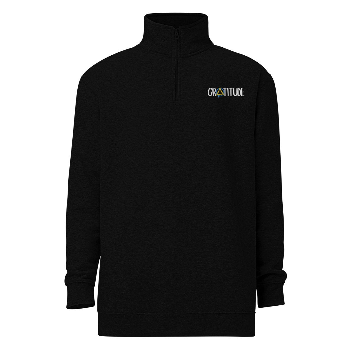 Gratitude Embroidered Unisex Fleece Pullover - Cozy Casual Sweatshirt for Men & Women - Perfect for Fall, Winter & Outdoor Activities