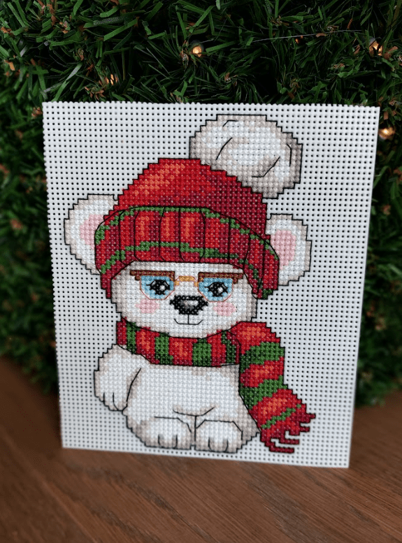 120CS Christmas Counted Cross Stitch Kit for Adults - DIY Embroidery Craft Set for Holiday Decorations & Gift Making