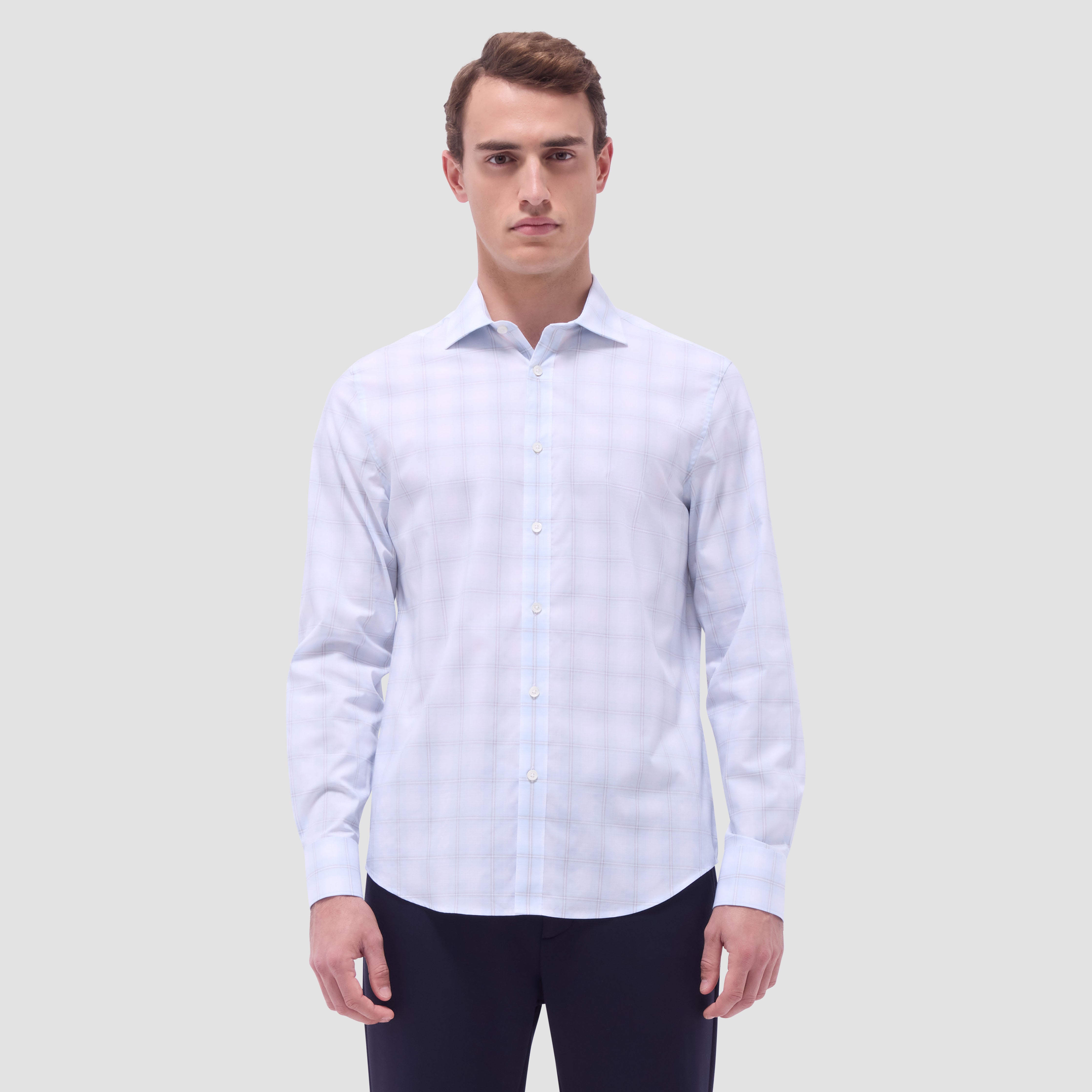 Stylish Axel Windowpane Button-Down Shirt for Men - Casual & Office Wear - Perfect for Business Meetings, Dates & Smart Casual Outfits