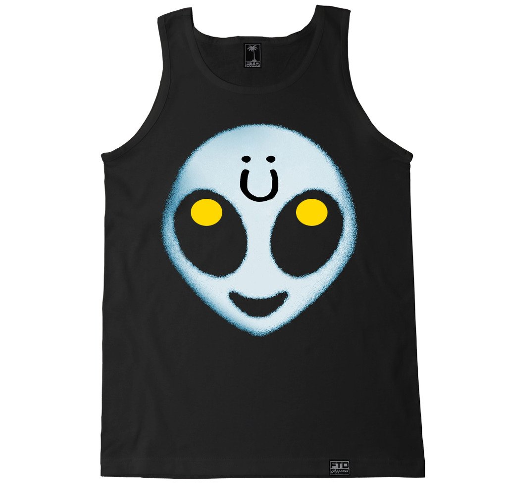 FTD Apparel Men's Alien Graphic Tank Top - Breathable Cotton Muscle Tee for Gym, Streetwear & Summer Outfits