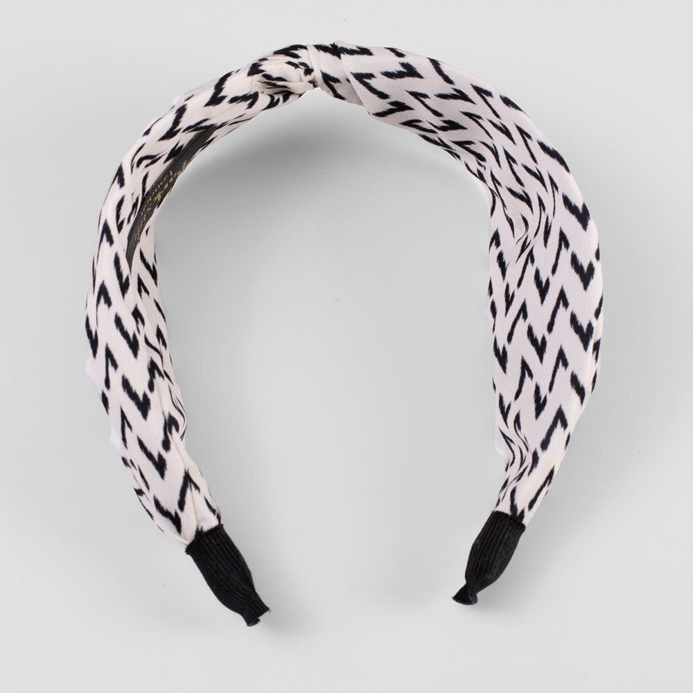 Handmade Zig Zag Print Headband for Women - Stylish Hair Accessories for Workout, Yoga, Running & Everyday Fashion