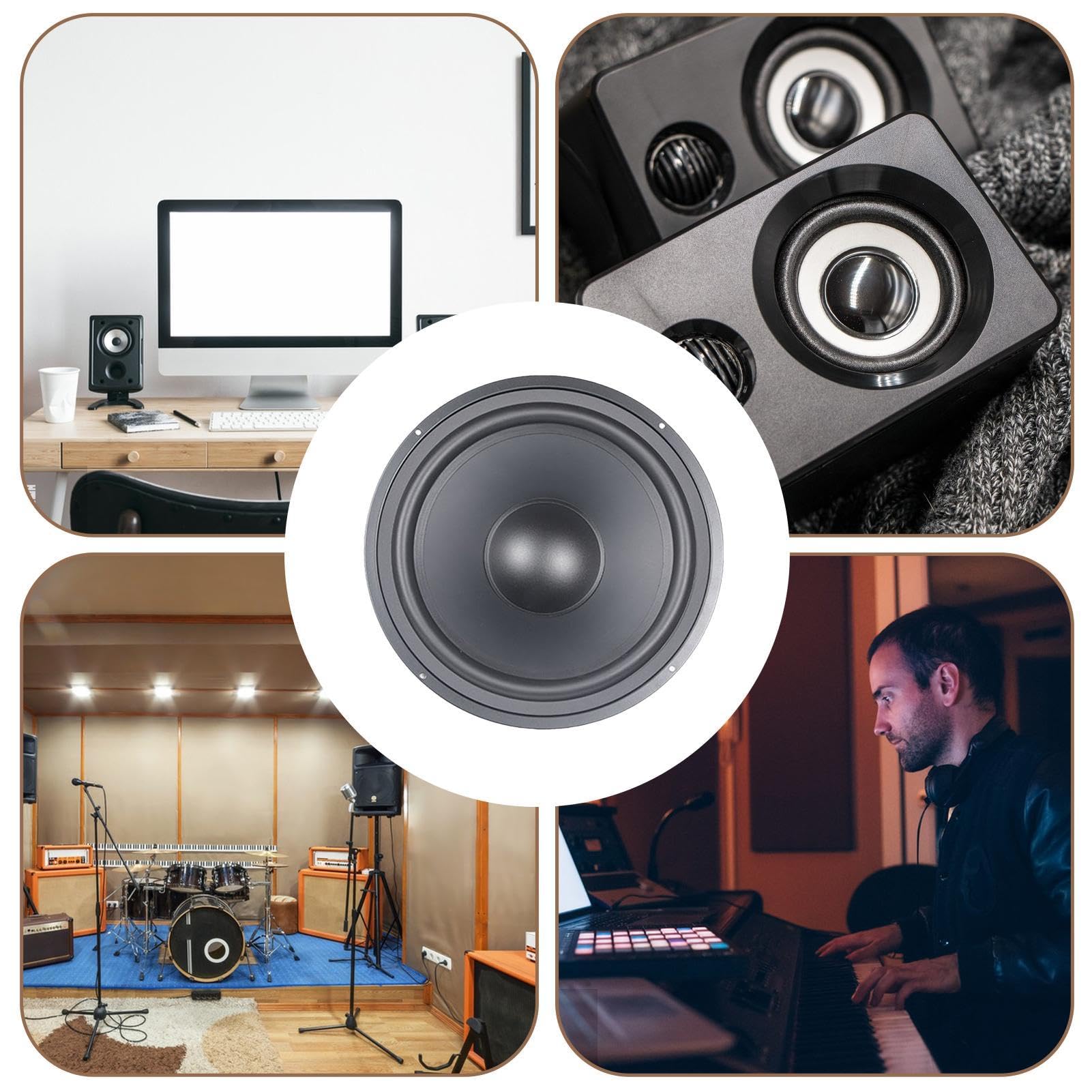 3-12 Inch Woofer Passive Radiator Replacement Kit - Deep Bass Speaker Upgrade for Home Theater & Car Audio Systems | High-Performance Passive Radiator for Immersive Sound Experience | Perfect for DIY Speaker Projects, Studio Monitors & Bass Enhancement
