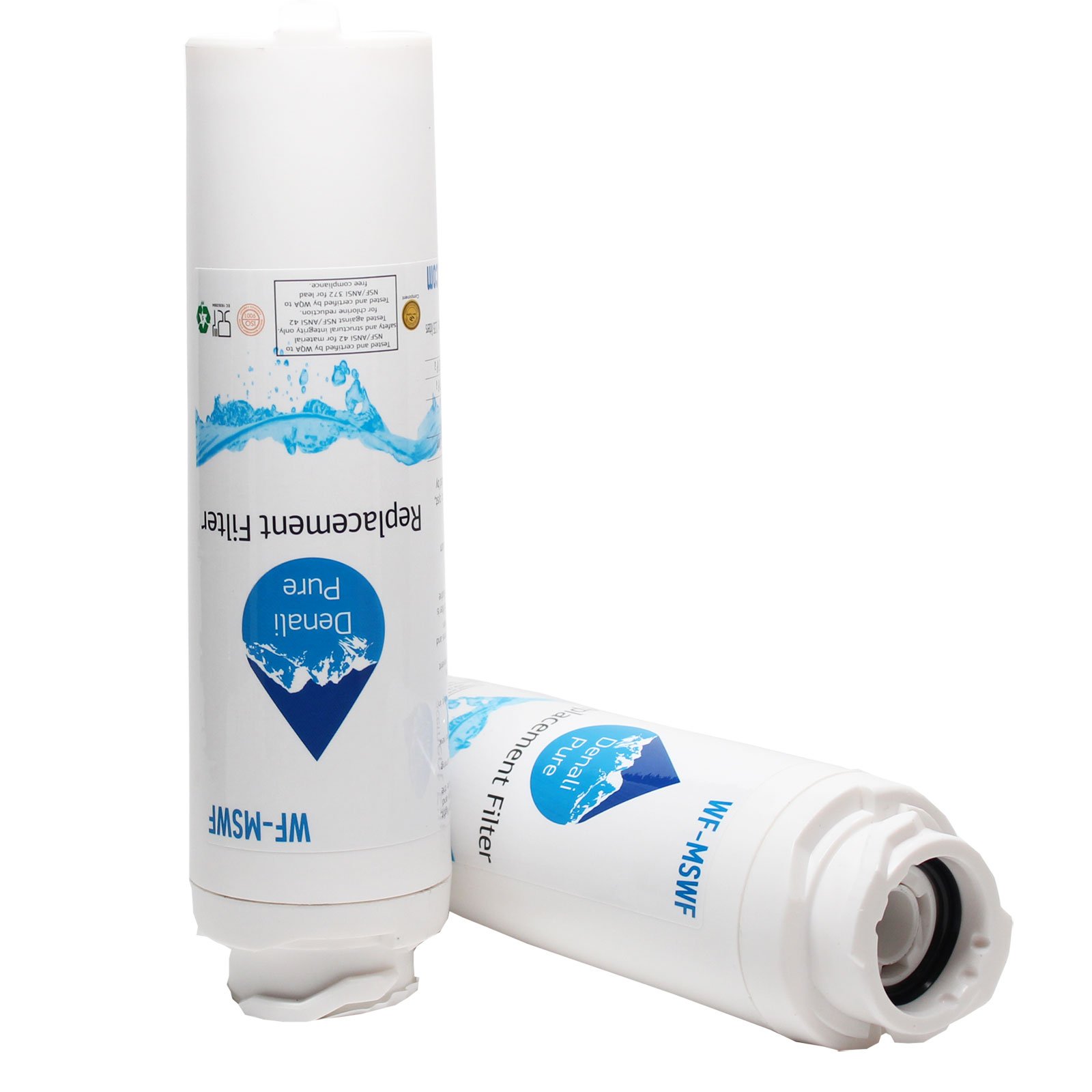 2-Pack GE PSC23MSWCSS Refrigerator Water Filter Replacement - Compatible with GE MSWF Fridge Water Filter Cartridge | Clean Drinking Water for Home & Office Use