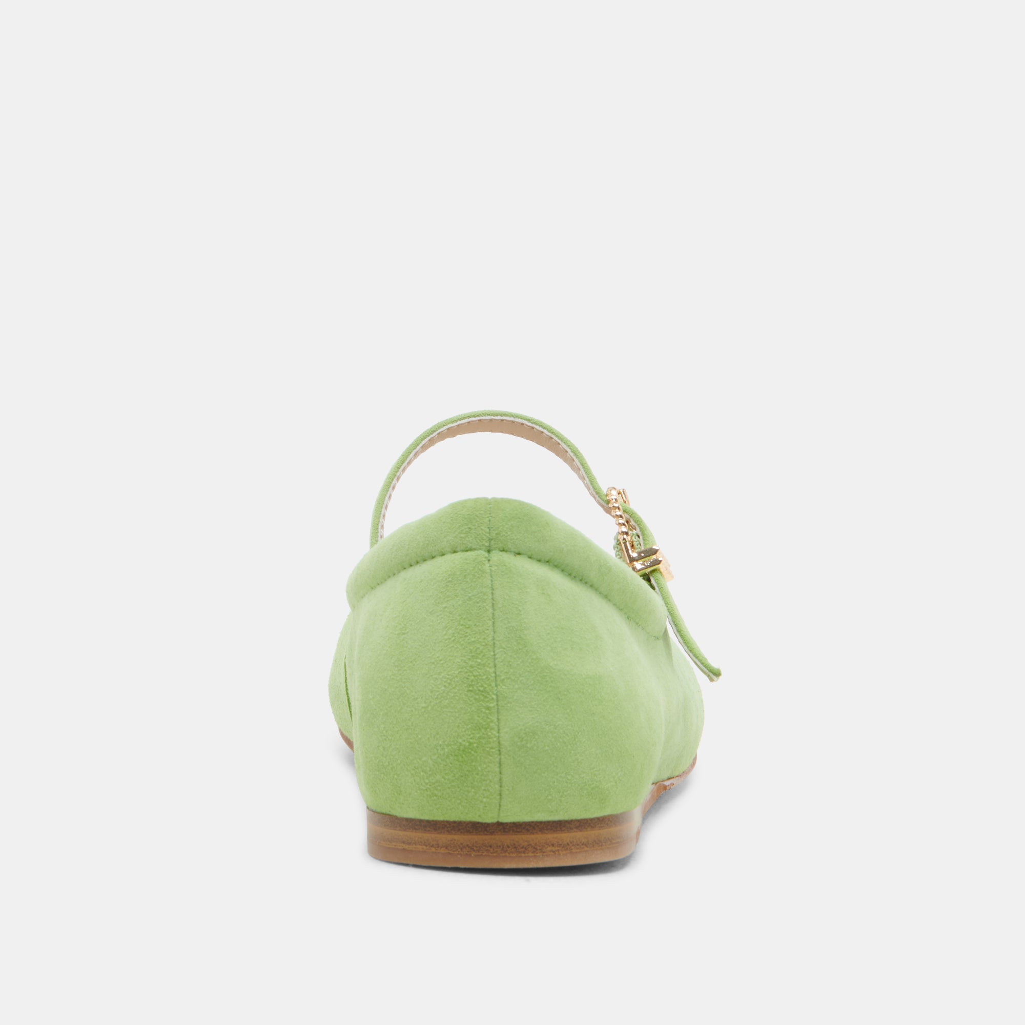 REYES Toe Cap Ballet Flats - Lime Suede Women's Shoes | Comfortable & Stylish for Work, Casual Wear & Dance