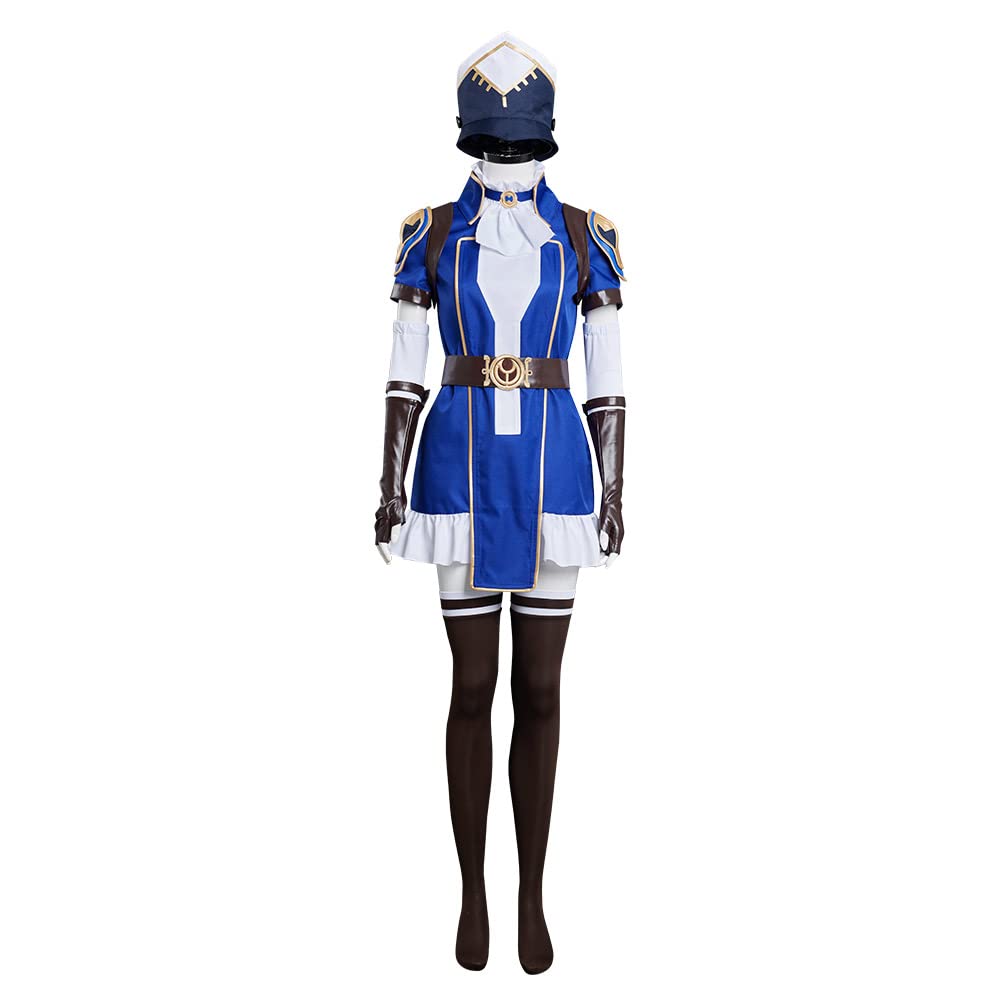 Arcane League of Legends Caitlyn Sheriff of Piltover Cosplay Costume Outfit - Halloween Party, Carnival, Anime Convention & Gaming Event Cosplay