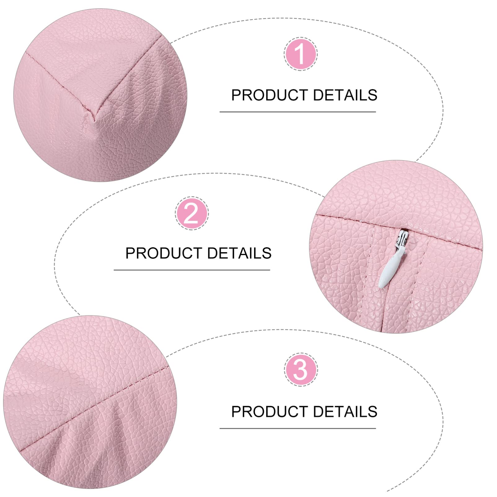 HEALLILY Nail Art Hand Pillow - Soft PU Square Pink Beauty Sponge Holder & Armrest for Manicure, Perfect for Nail Salon Clients & Home Nail Care - Hand Resting Pad for Comfortable Nail Art Sessions
