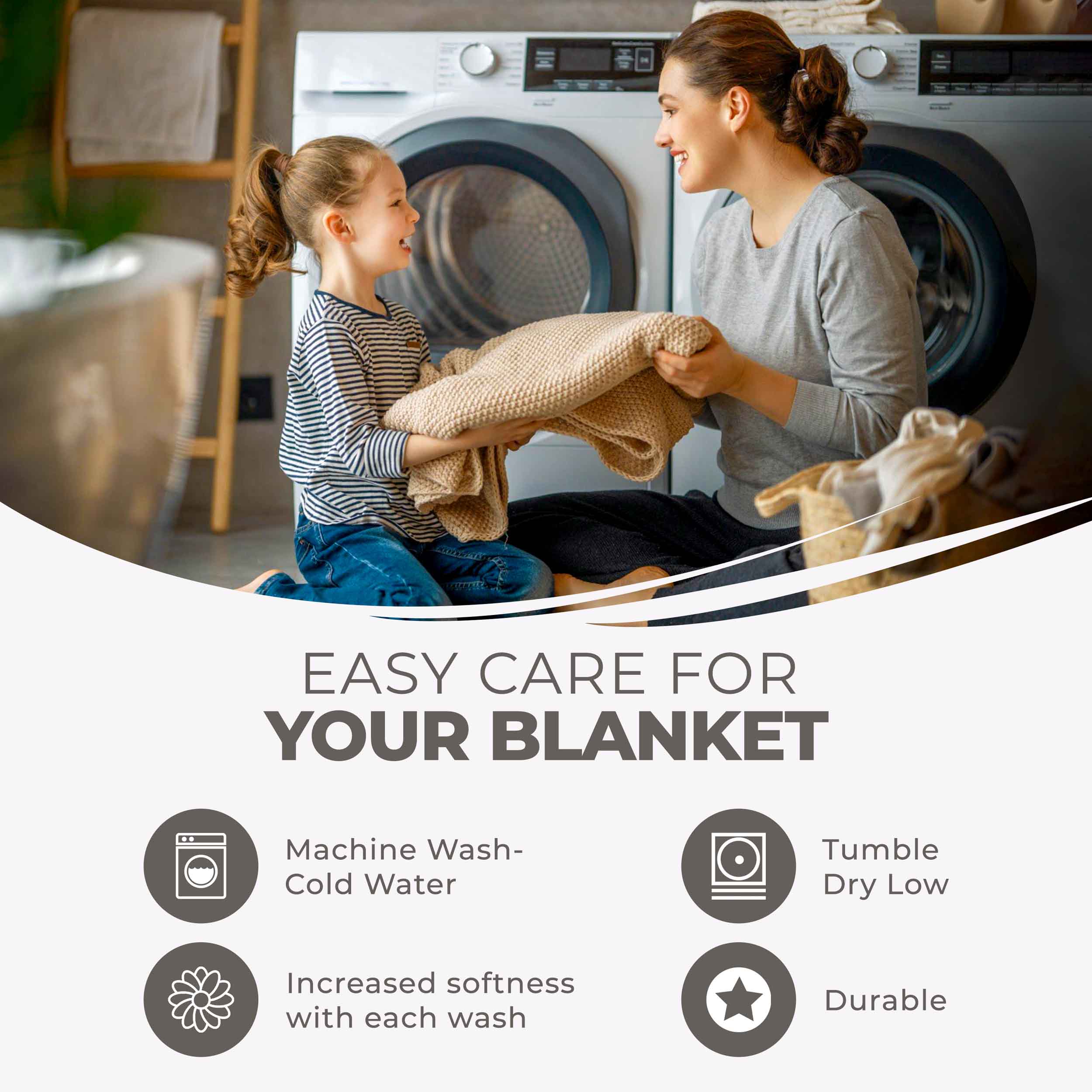 Premium Cotton All-Season Diamond Pattern Bed Blanket & Sofa Throw - Soft Cozy Blanket for Bedroom, Living Room, Travel and Gift Giving