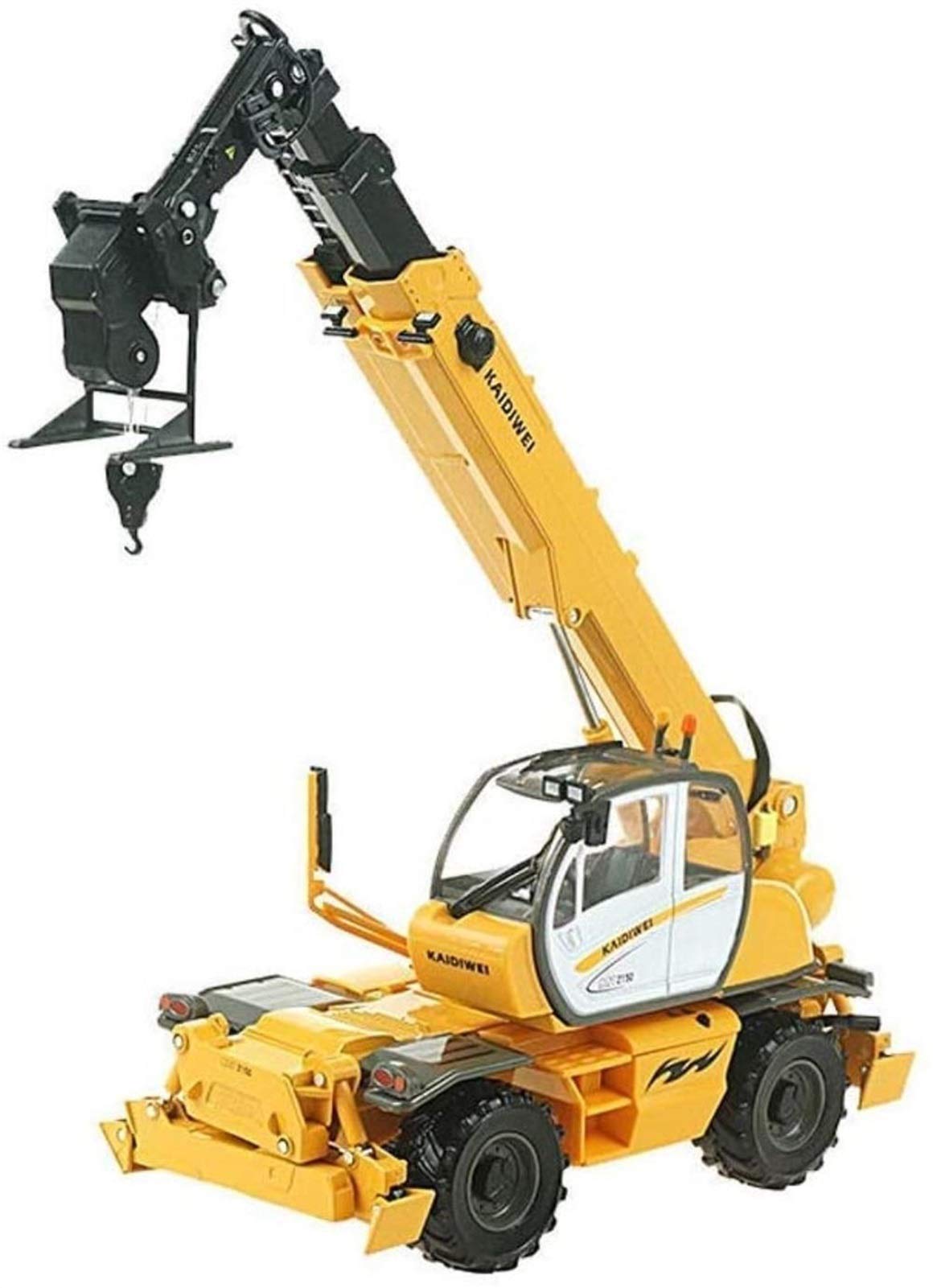 Metal Alloy Engineering Vehicle Toy - Multi-Function Crane Car Model for Kids Boys | Construction Play Set, Birthday Gift Idea for Children Ages 3+